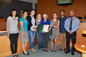 Hayward Mayor Barbara Halliday honors the East Bay Naturalization Collaborative with a Proclamation.