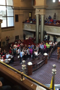 The gathering at City Hall Council Chambers was highly attended